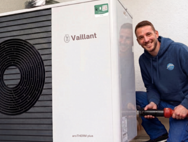 Installation einer Vaillant Wärmepumpe durch Delphin Installateur in Wien